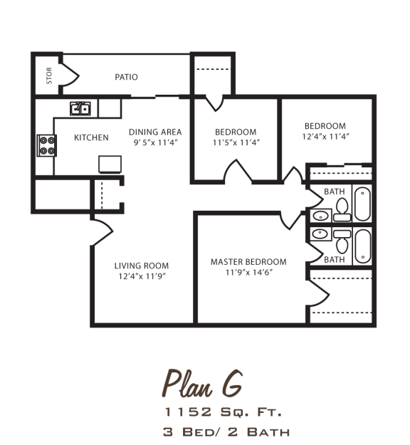 Floor Plans of Kirkwood Landing Apartments in Houston, TX
